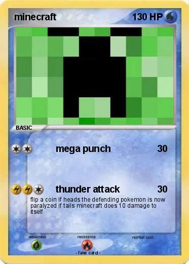 Pokémon Minecraft 100 100 Mega Punch My Pokemon Card