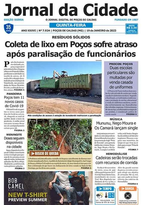 Jornal Da Cidade 19 De Janeiro De 2023 Jornal Da Cidade Notícias De Poços De Caldas E Região