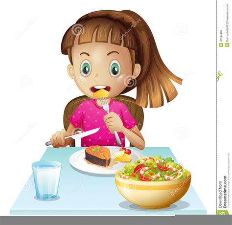 Child Eating Breakfast Clipart Png