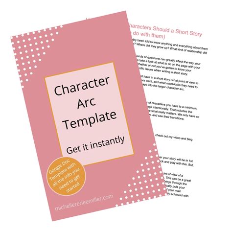 Character Arc Template Michelle Renee Miller