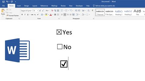 Use a tab character if you want to format the list item with hanging indentation, like word applies to bulleted lists. How to insert check box into MS Word and change the symbol ...