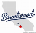 Map of Brentwood, Los Angeles County, CA, California