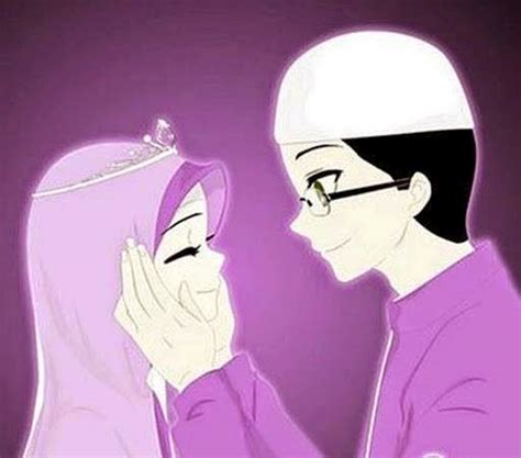 kumpulan gambar kartun romantis islami wallpaper cinta