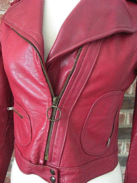 Vintage Hot Pink Leather Jacket Etsy Pink Leather Jacket Pink