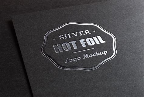 Free Silver Stamping Foil Logo Psd Mockup Creativebooster