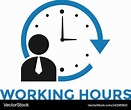 Working hours icon design template isolated Vector Image