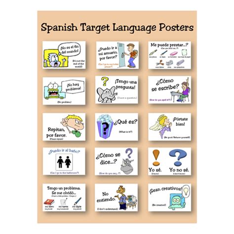 Spanish Target Language Posters Pkg Of 15 I Real