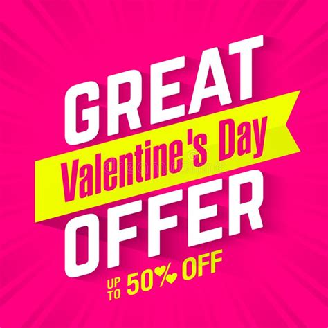 This valentine's day, get the best offers from all the online shopping websites. Great Valentines Day Offer Banner Stock Vector ...