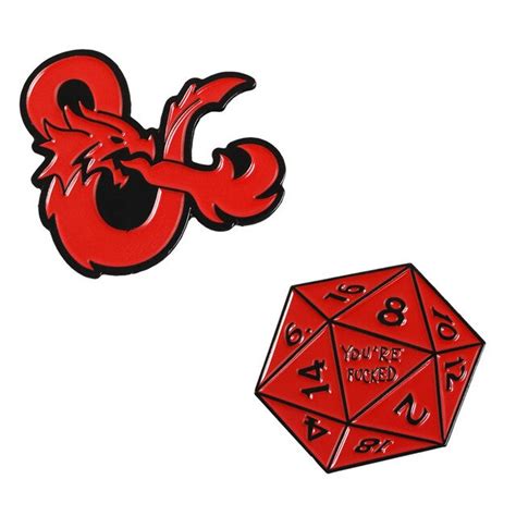 20 Sided Dice Dungeons And Dragons Enamel Pin D20 Dnd Table Top Game Brooches Lapel Pins Badges