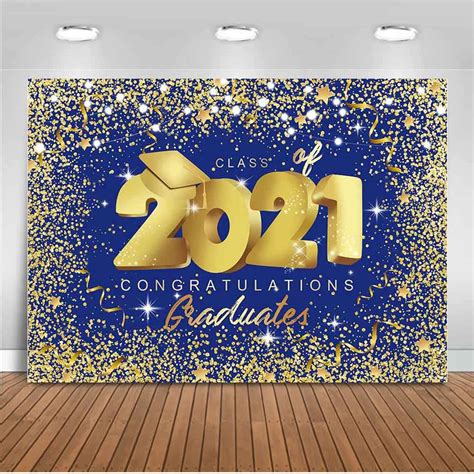 Buy Moca Class Of 2023 Backdrop 7x5ft Royal Blue And Gold Glitter