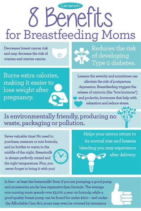 8 benefits for breastfeeding moms