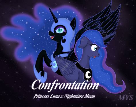 Confrontation Princess Luna X Nightmare Moon By Mesuyoru On Deviantart