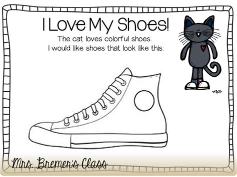 Color these to match your ideal school shoes. Mrs. Bremer's Class: Pete the Cat!