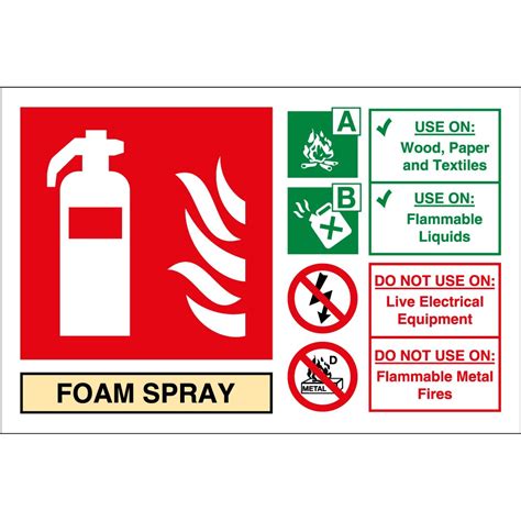 Foam Spray Fire Extinguisher Signs From Key Signs Uk