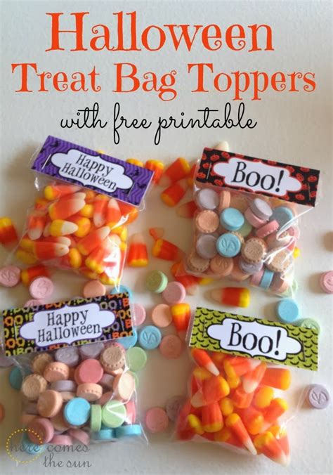 Halloween Treat Bag Toppers Here Comes The Sun