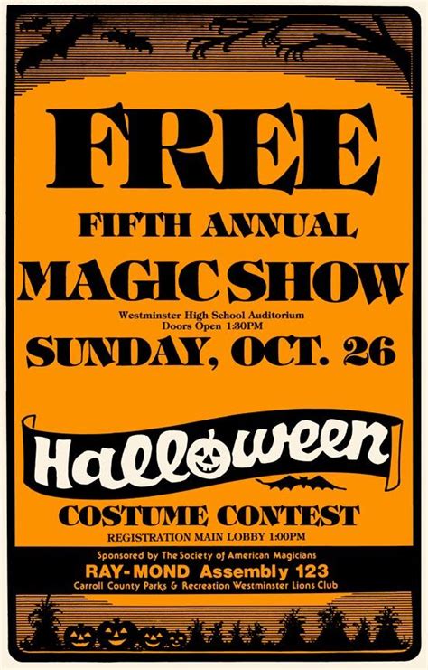 Spookshowscom Blog November 2009 Halloween Magic Halloween Flyer