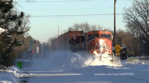 train snow plowing and winter action youtube