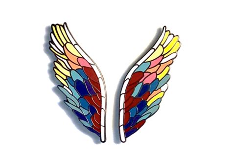 Official Global Angel Wings Pin Set Paper And Fabric
