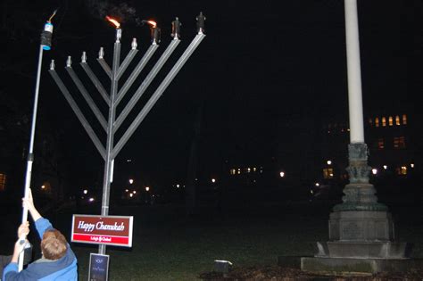 Lehigh Valley Ramblings Lus First Ever Outdoor Menorah Lighting Ceremony