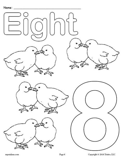 Learners color the cupcakes, then count them up, matching the total amount to the correct number, in this sweet worksheet. Printable Animal Number Coloring Pages - Numbers 1-10 | Free printable numbers, Alphabet ...