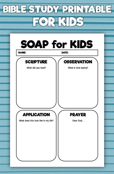 An esl children's resources site! Printable Kids SOAP Prayer Worksheet | Bible and Prayer Journaling | Children's Bible Study ...