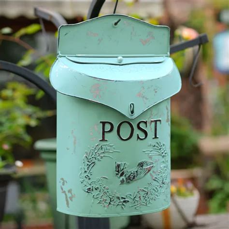 Vintage Outdoor Wall Mount Lockable Post Box Wall Mount Exquisite