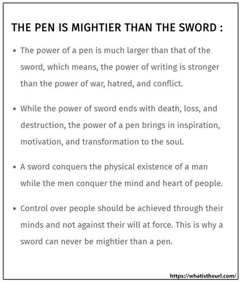The Pen Is Mightier Than The Sword Sword Pen Essay