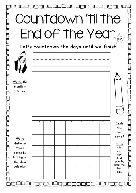 End Of Year Printables For Memory Book And Loads Of Whole Class And