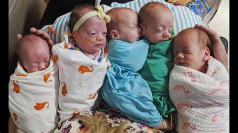 First Time Holding All Five Babies Scott Quintuplets Youtube
