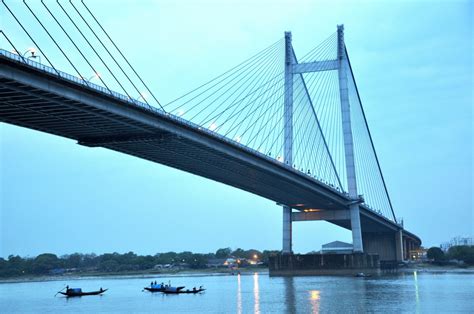 Free Images River Suspension Bridge West India Kolkata Cable