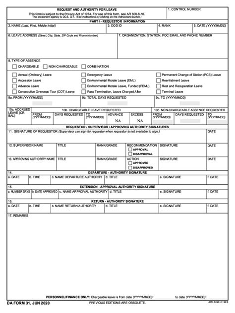 Da Form 31 Fill Out And Sign Printable Pdf Template Signnow