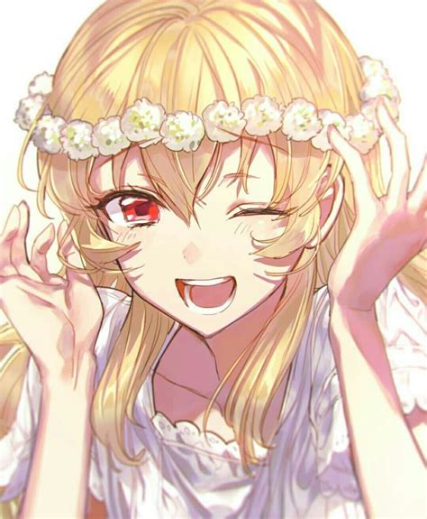 Flower Crown Anime Girl With Flowers