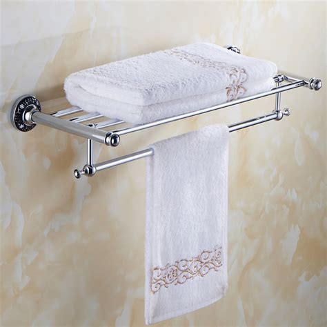 Plus , the elegant finish looks great with an array of décor styles. New Design Double Foldable Towel Rack Brass Chrome Finish ...