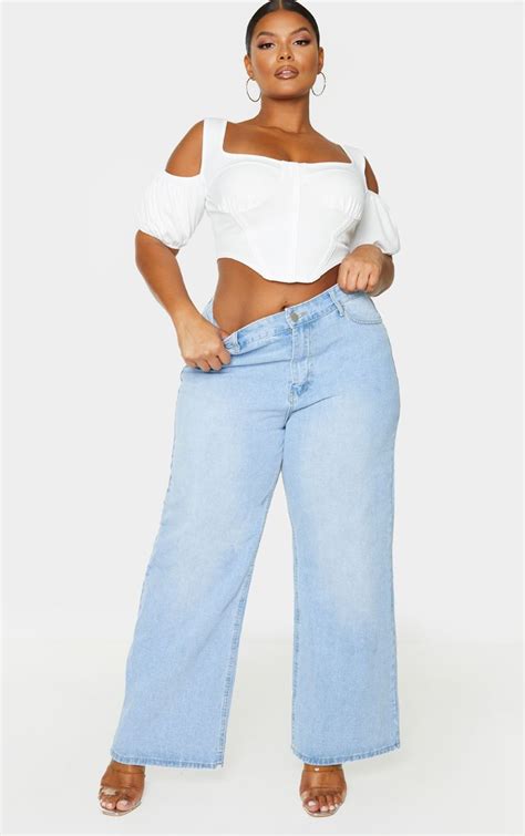 Cmg8901 Plus Light Wash Extremely Wide Leg Jean Jeans Are The Ultimate