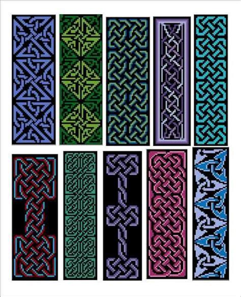 10 Celtic Cross Stitch Patterns 10 Celtic Bookmarks Series Etsy