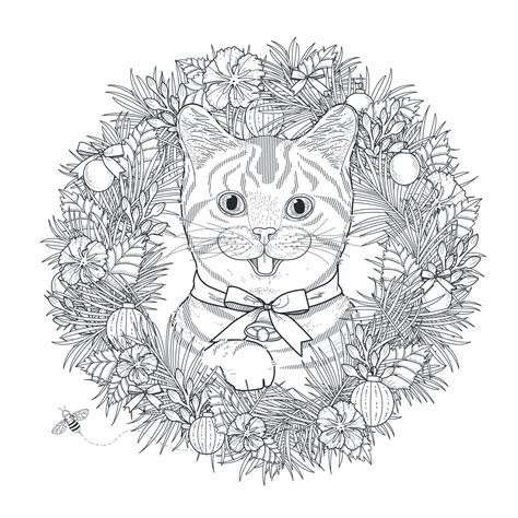 Mandala Cat By Kchung Mandalas Adult Coloring Pages