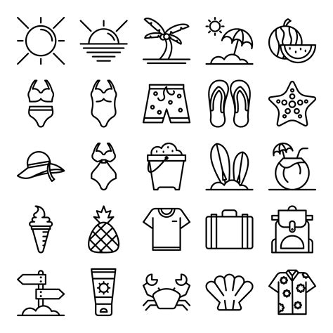 Summer Icons Pack 533912 Vector Art At Vecteezy