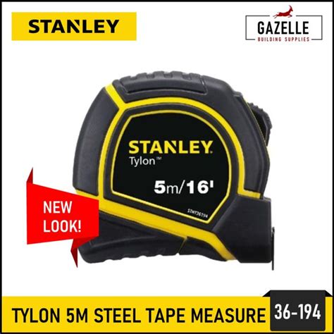 Stanley Tylon Steel Tape Measure Yellow Blade Measuring Tape 3m 5m