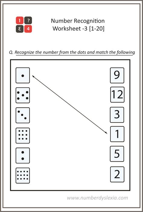 Number Identification Worksheets 1 20 Worksheets For Kindergarten