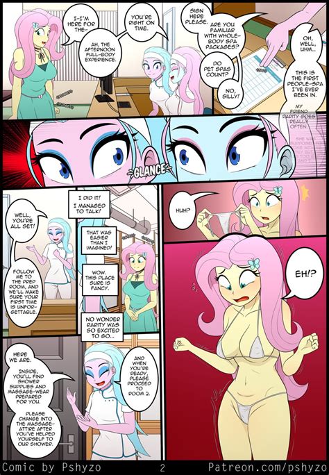 Rule 34 3girls Aloe Mlp Big Breasts Blush Breasts Cleavage Comic Dialogue Embarrassed