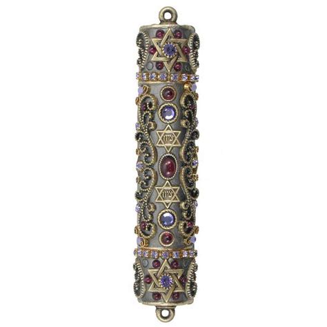 Ornate Michal Golan Mezuzah