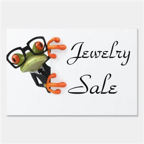 Frog Jewelry Creations Sale Yard Sign Zazzle