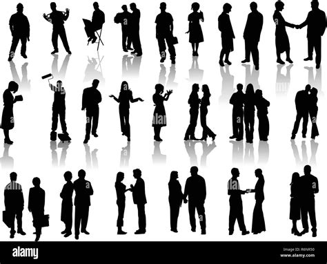 People Silhouettes Vector Illustration Stock Vector Image And Art Alamy