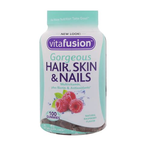 Vitafusion Gorgeous Hair Skin And Nails Multivitamin Natural Raspberry