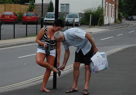 Funny Drunk Couple Too Drunk To Walk In Heels Took Em Ag Flickr