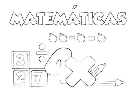 Unique Portada Matematicas Para Colorear 47 For Kids With Portada