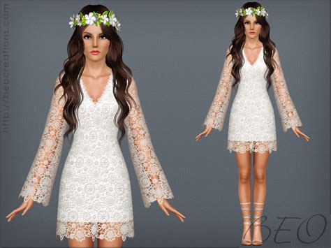 The Sims Resource Bohemian Wedding Dress