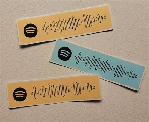 Custom Spotify Code Stickers Song Artist Or Playlist Etsy