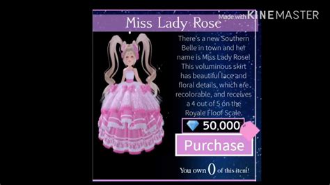 Buying The New Miss Lady Rose Skirtrobloxroyale High Youtube