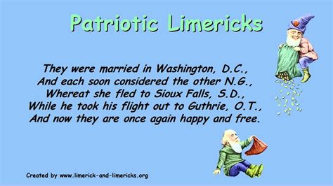 ♣♣♣♣♣ Patriotic Limericks Example Limerick Poems Youtube